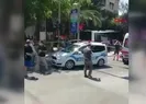 Freni patlayan otobüs iş yerine girdi