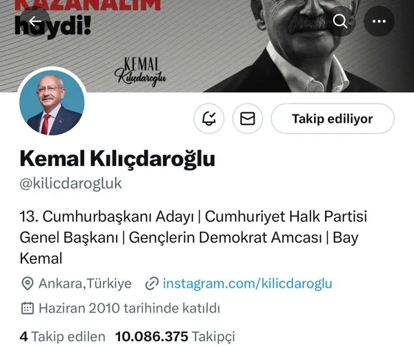 Kemal Kılıçdaroğlu’ndan Twitter’da kural ihlali! 1 saat içinde 2 kez profil resmini değiştirince mavi tikinden oldu