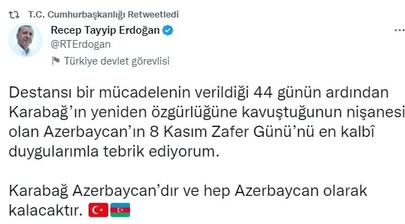baskan-recep-tayyip-erdogan-azerbaycanin-8-kasim-zafer-gununu-kutladi-1667919792264.jpg Başkan Recep Tayyip Erdoğan Azerbaycan’ın 8 Kasım Zafer Günü’nü kutladı - 1