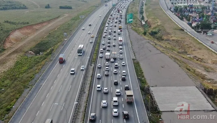 İstanbul’da bayram öncesi trafik yoğunluğu! Havadan böyle görüntülendi