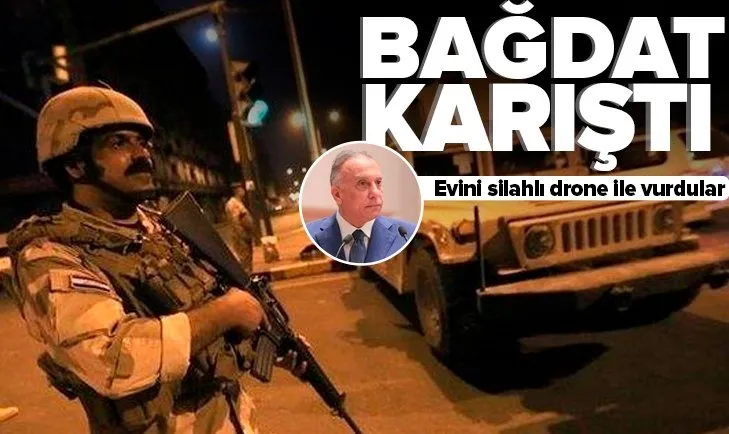 Bağdat’ta Yeşil Bölge’de büyük patlama! Irak Başbakanı Kazımi’nin evini silahlı drone ile vurdular