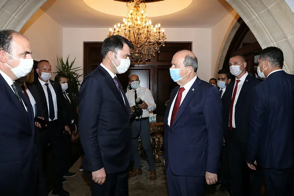 KKTC Cumhurbaşkanı Tatar Türkiye Çevre ve Şehircilik Bakanı Kurum’u kabul etti