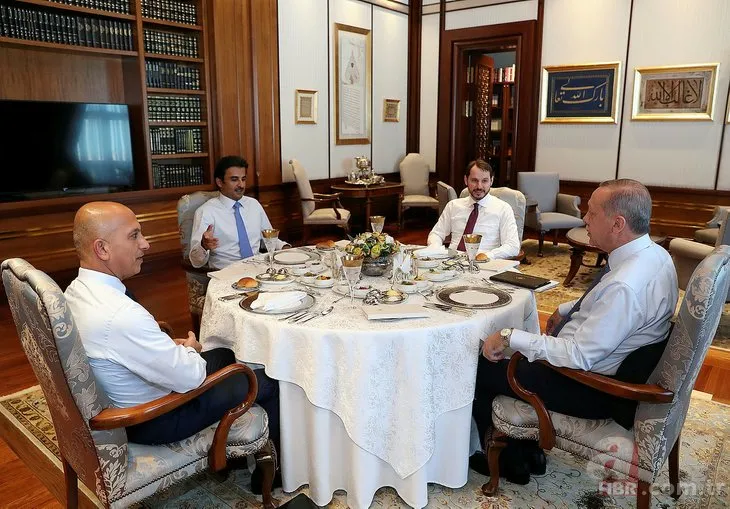 Başkan Erdoğan ile Katar Emiri Al Sani görüşmesinde dikkat çeken tablo