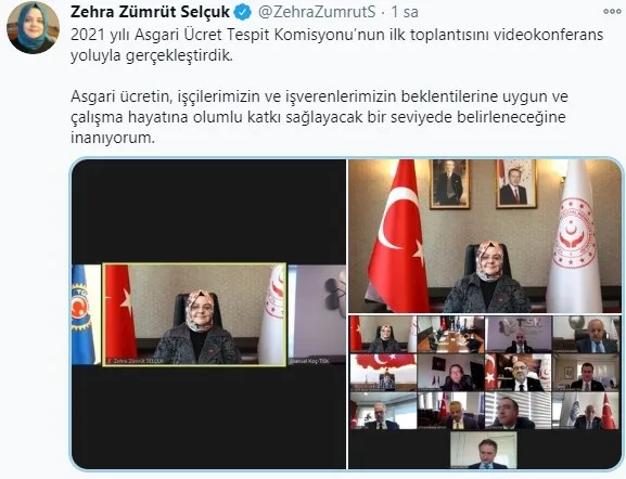 Bakan Zehra Zümrüt Selçuk'tan asgari ücret toplantısı açıklaması - 1