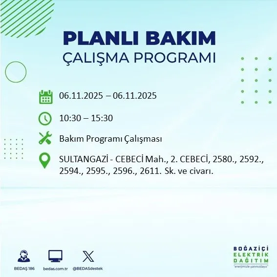 6 Kasım İstanbul’da 9 saatlik kesinti: İstanbul'da hangi ilçelerde elektrik kesilecek? Mahalleniz listede mi? İstanbul’da 9 saatlik kesinti: Hangi ilçelerde elektrikler kesilecek?