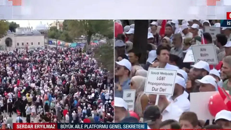 İstanbul Saraçhane'de LGBT terörüne karşı "Büyük Aile Buluşması ve Sessiz Yürüyüş"
