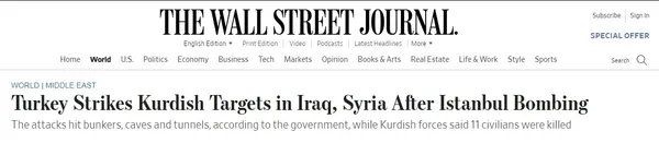İşte terörün finansörü Batı’nın basını! PKK’yı görmezden gelip Pençe Kılıç’ı algı malzemesi yaptılar!