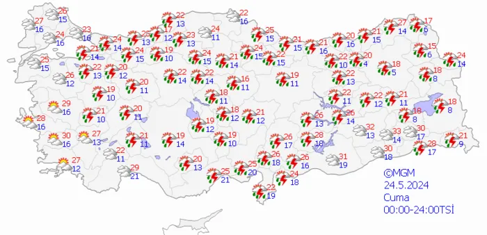 1716529694223.png Sağanak yağış sürecek! 16 il için alarm verildi! İstanbul Ankara İzmir hava durumu... - 6