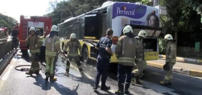 İstanbul’da seyir halindeki İETT otobüsünde yangın paniği! Yolcular tahliye edildi trafik felç oldu