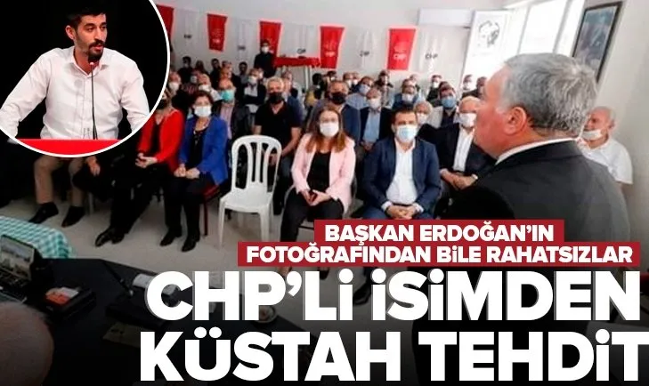 CHP Denizli Gençlik Kolları Başkanı Tugay Odabaşıoğlu’ndan odalarına Başkan Erdoğan’ın fotoğraflarını asanlara densiz tehdit