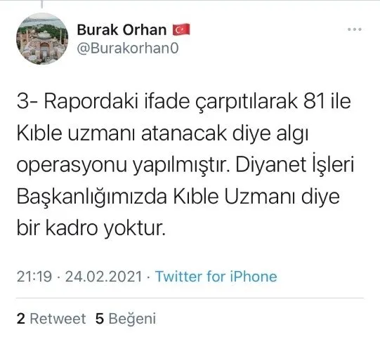 CHP ve İYİ Partili isimlerin iftiralarına Diyanet İşleri Başkanlığı’ndan yalanlama