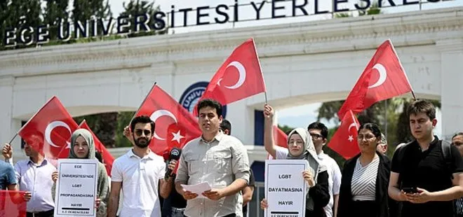 LGBT dayatmasına Ege Üniversitesi’ndeki gençlerden sert tepki! “Ülkemizi cinsel kimlik siyasetiyle bölmeye çalışıyor başaramayacaklar”