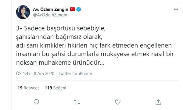 1607427747645.jpg AK Parti Milletvekili Özlem Zengin’den başörtüsü yasakçılarına net cevap: Taşlar yerine oturana kadar konuşmaya devam - 3