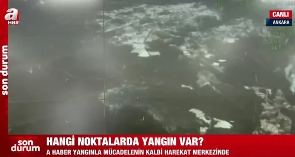 Alevlerle yoğun mücadele! A Haber Yangın Harekat Merkezi’nde
