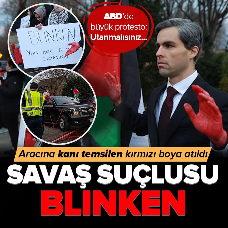 Blinkenın aracına kanı temsilen kırmızı boya atıldı