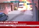 Bursada eğitim uçağının düşme anı güvenlik kameralarına yansıdı