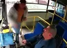 Halk otobüsünde dehşet anları kamerada!