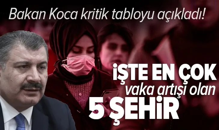 Son dakika: Bakan Koca kritik tabloyu açıkladı! İşte en çok artış yaşanan 5 il