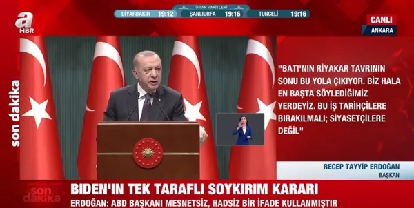 Son dakika: Başkan Erdoğan’dan Biden’a sözde Ermeni soykırımı tepkisi! Mesnetsiz ve haksız