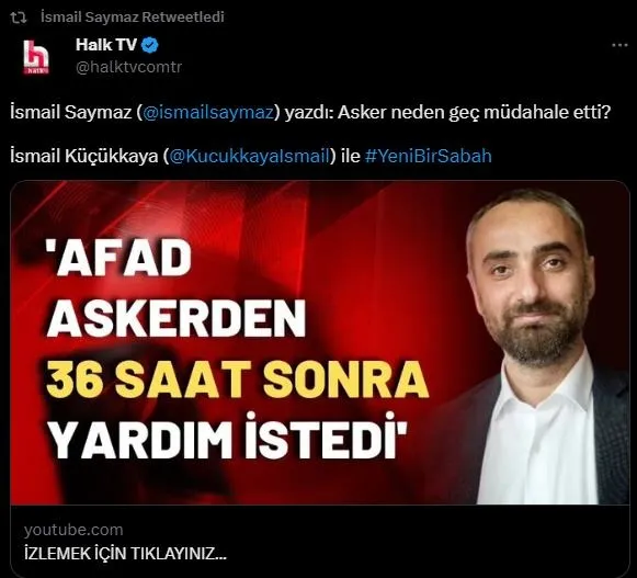 CHP fondaşı İsmail Saymaz’dan bir deprem yalanı daha! AFAD ve TSK’ya iftiraya ses kayıtlı yanıt