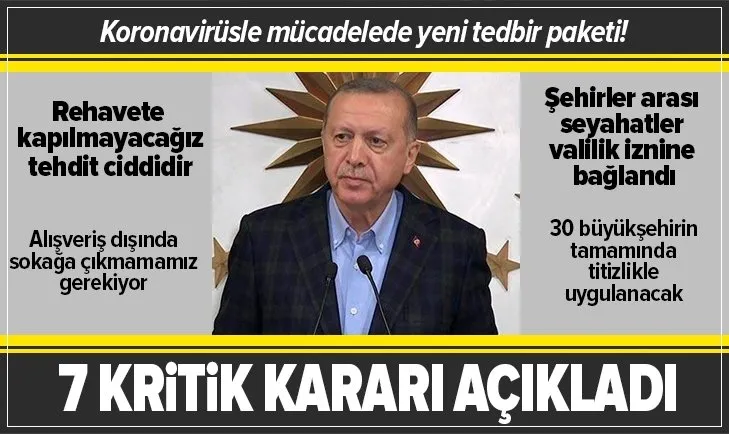Başkan Erdoğan yeni tedbirleri açıkladı