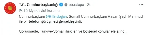 Başkan Erdoğan Somali Cumhurbaşkanı Hasan Şeyh Mahmud ile görüştü - 1