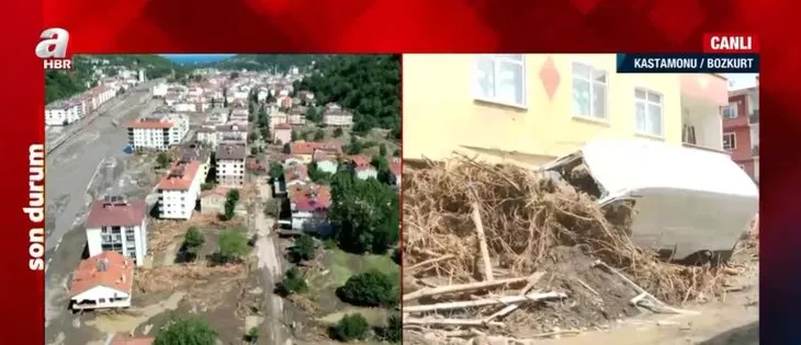 Selin ardından Bozkurt’ta dehşet verici görüntüler! Hasarı canlı yayında anlattı | A Haber ekibi sel bölgesinde