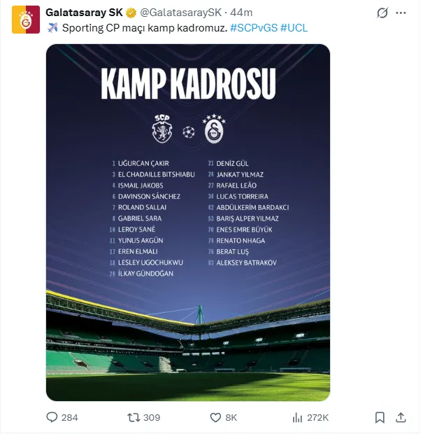 1788859050601.png Galatasaray Sporting Lizbon maçı için Portekiz'e gitti: Sarı-kırmızlılarda 4 önemli isim kafilede yer almadı - 2