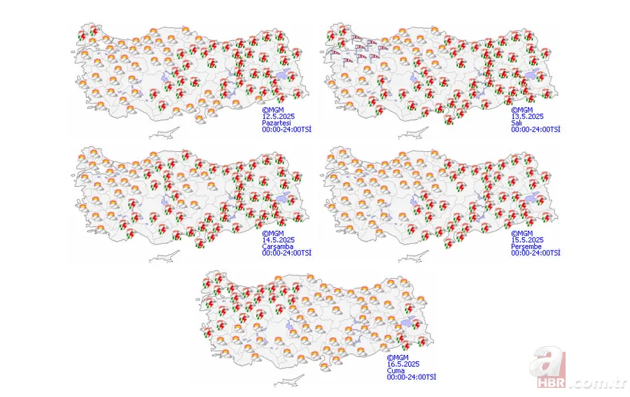 Rusya’dan kış geri döndü! 12 Mayıs hava durumu uyarısı: Soğuk, yağış, fırtına ve gök gürültüsü... 5