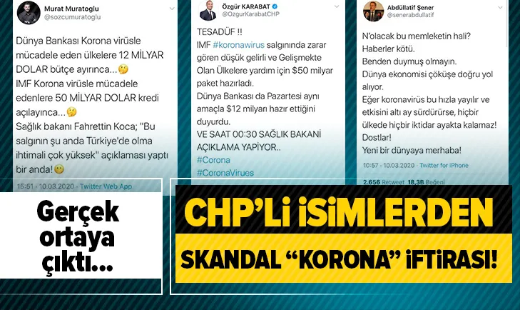 CHPli isimlerden koronavirüs iftirası