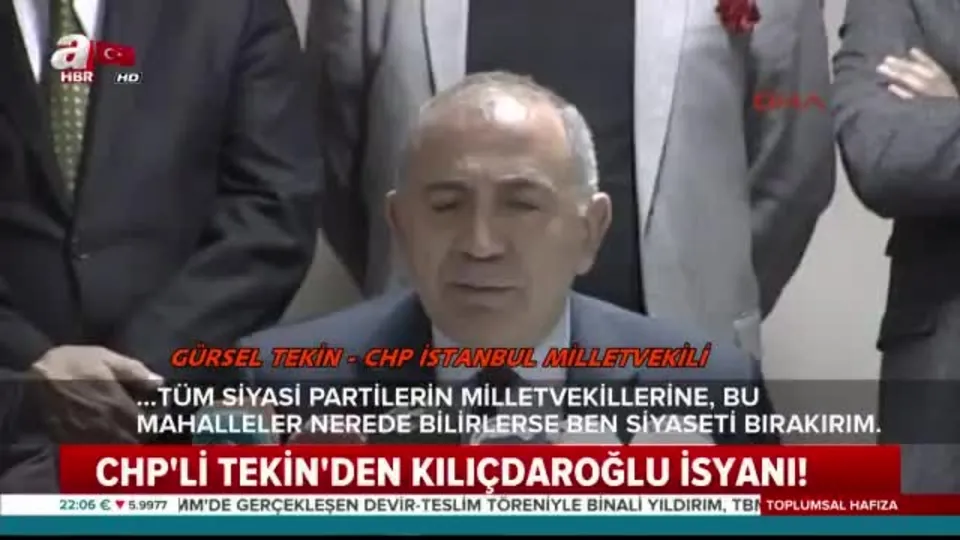 CHP’li Gürsel Tekin’den Kılıçdaroğlu isyanı