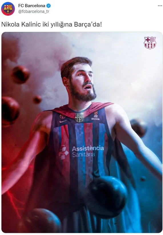 Sırp basketbolcu Nikola Kalinic Barcelona’da