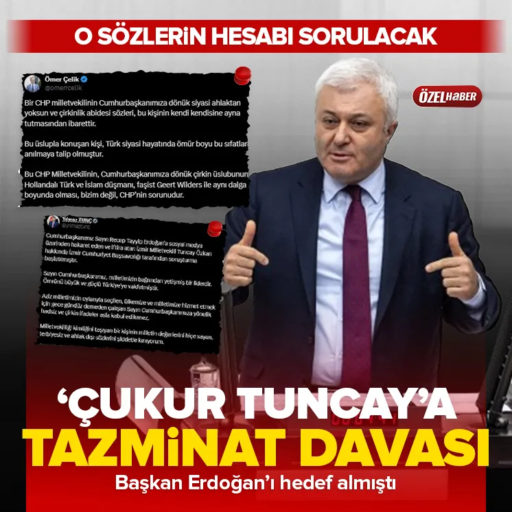 Erdoğandan Tuncay Özkana tazminat davası