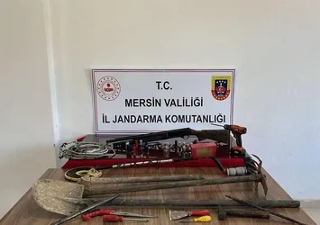 Mersin'de kaçak kazı yapan şahıs yakalandı
