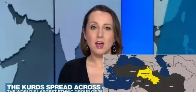 France 24’ten skandal yayın! Türkiye haritasında sözde “Kürdistan” propagandası