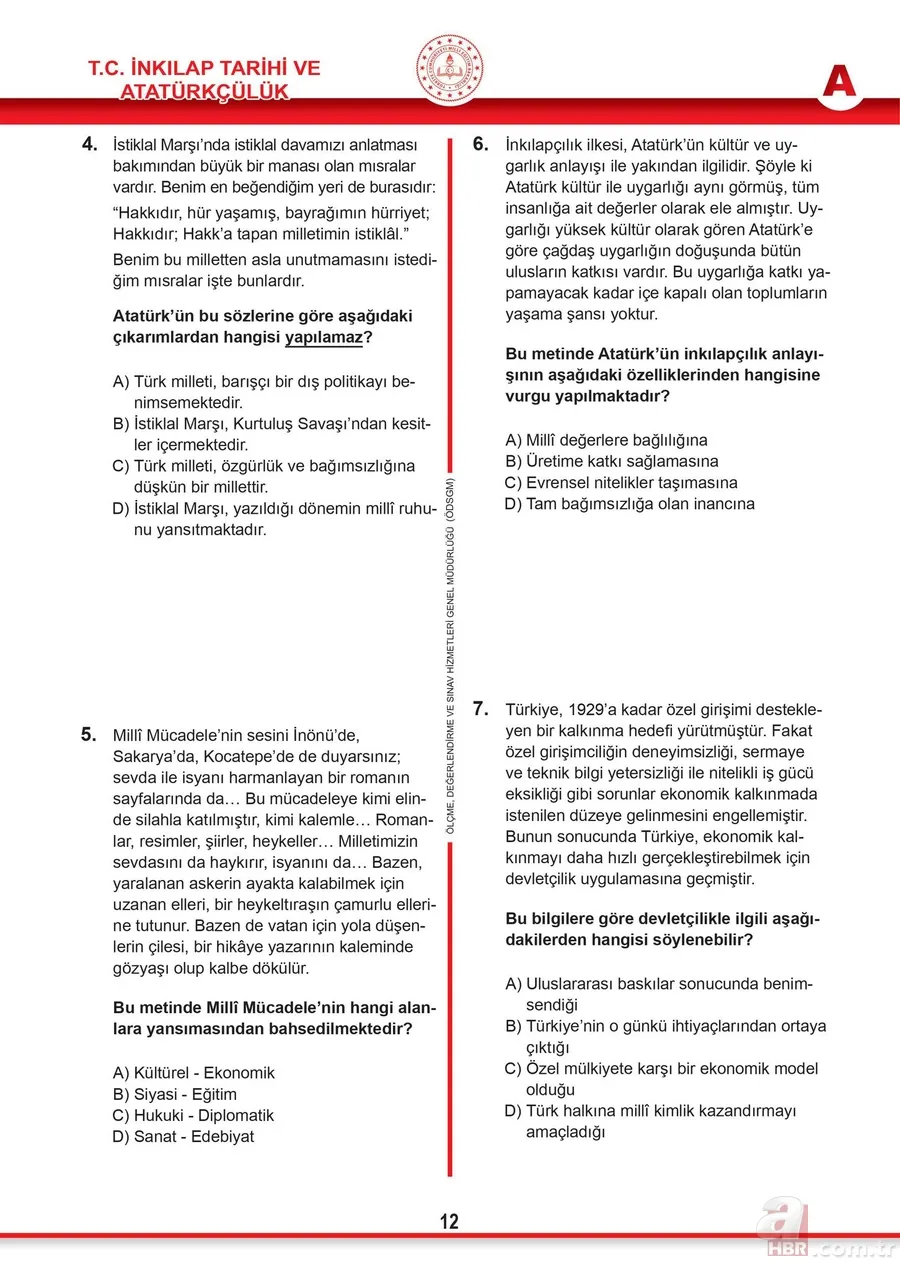 meb.gov.tr: LGS 2021 soruları ve cevapları burada! Sözel ve sayısal LGS soru kitapçığı ve cevap anahtarı tam liste 15