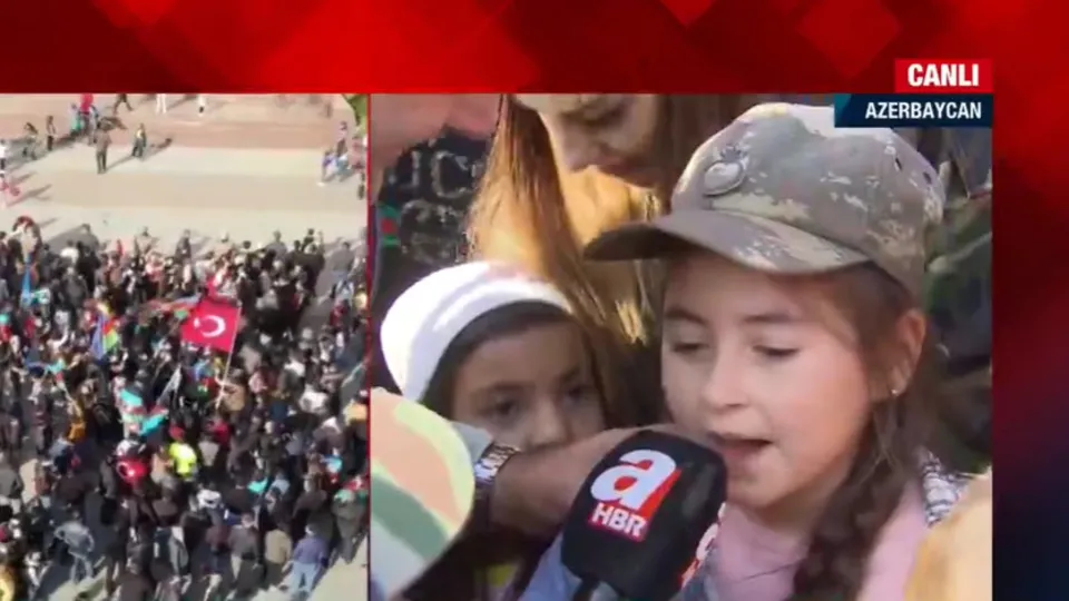 Ermenistan yenilgiyi kabul etti! Azerbaycan halkı büyük coşkusunu A Haber'le paylaştı! Minik kız: Ne oldu Paşinyan?