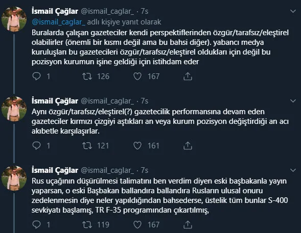 SETA Direktörü Çağlar gazetecilerin kovulmasına açıklık getirdi