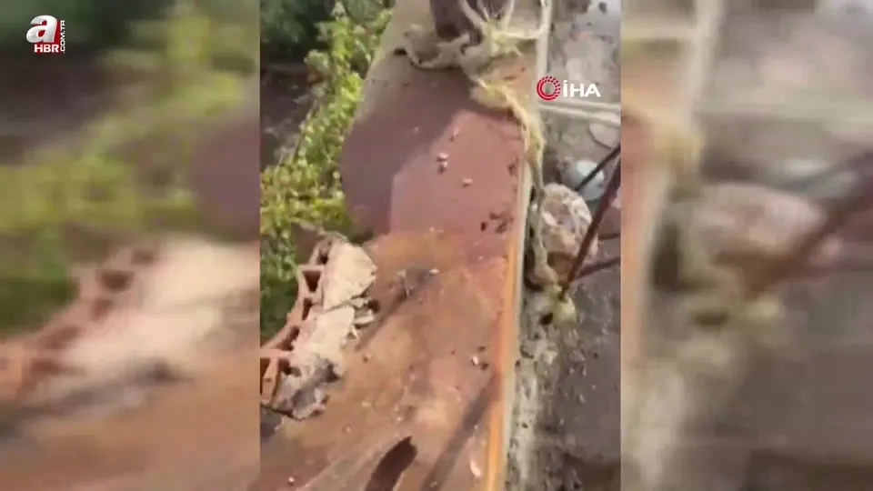 Osmaniye’de evin bacasına yıldırım düştü