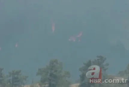 Marmaris'te orman yangını! Havadan ve karadan müdahale sürüyor | Bölgeye yakın yerleşim alanındaki evler tahliye edildi | A Haber bölgede 3