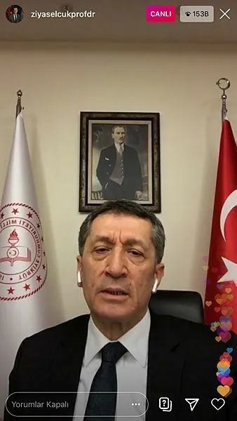 Milli Eğitim Bakanı Ziya Selçuk'tan uzaktan eğitim açıklaması - 1