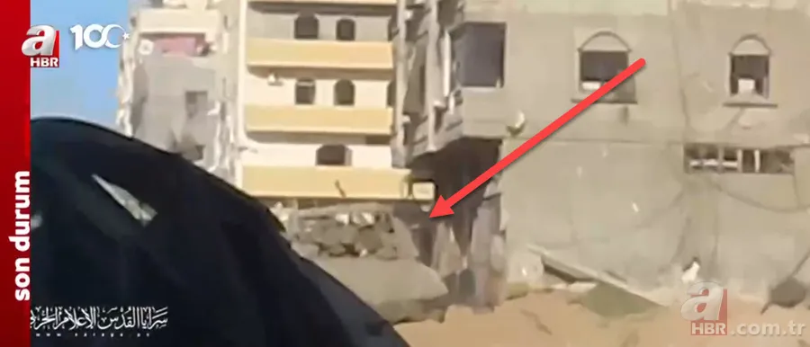 El Kudüs Tugayları Gazze'de katil İsrail'in tankını böyle imha etti! Cephe hattından sıcak görüntüler 8