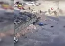 Kamyon köprüden uçarak aracın üzerine düştü