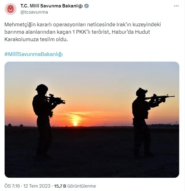 msb-haburda-1-pkkli-terorist-teslim-oldu-1689179928606.jpg MSB: Habur’da 1 PKK’lı terörist teslim oldu - 1