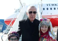 Başkan Erdoğan’a yöresel karşılama!