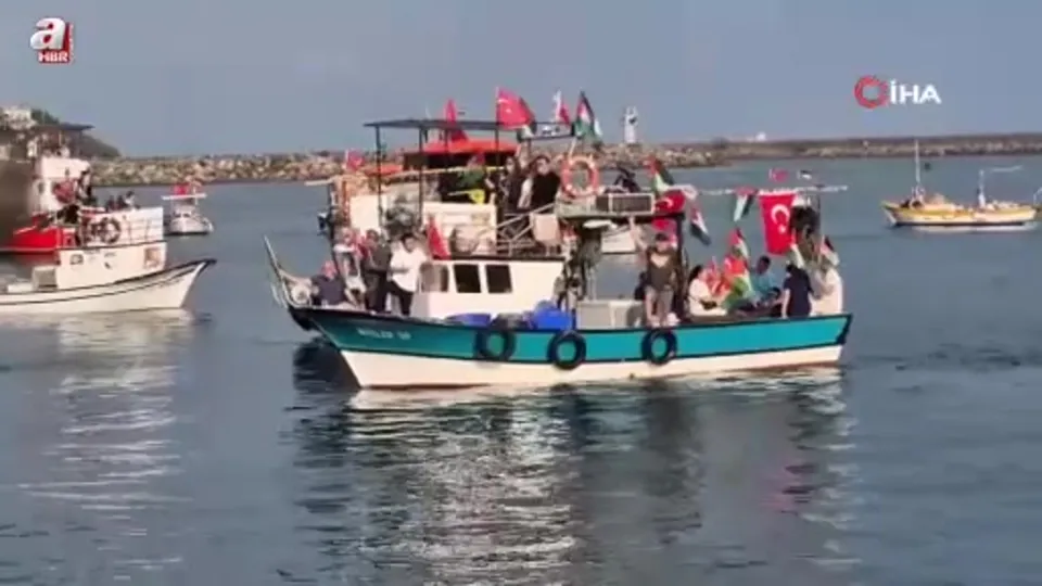 Tekirdağ’da Sumud filosuna destek