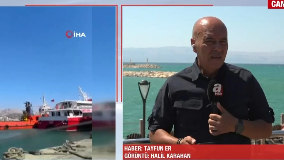 İzmir Çeşme'de gemi kazası! Yolcu gemisi limandaki Yunan gemilerine çarptı | Kazada son durum ne?