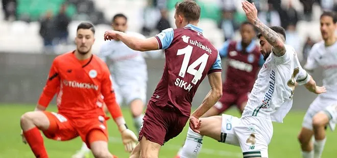 Trabzonspor Konya’da son dakika golüyle yıkıldı