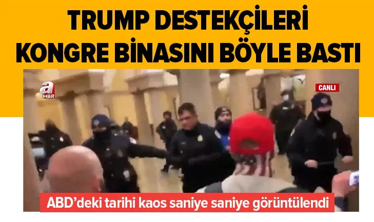 ABD'de tarihi kaos! Trump destekçileri Kongre binasını böyle bastı