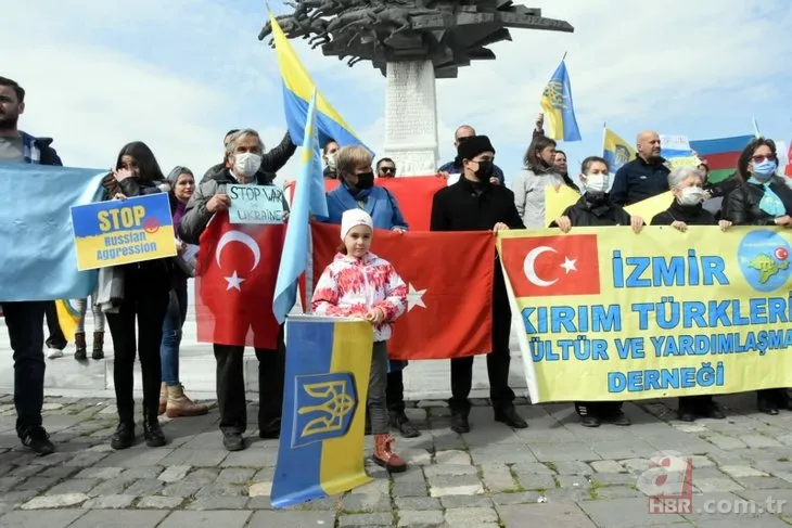 İzmir’de yaşayan Ukraynalılardan Rusya’ya savaşı durdurun çağrısı